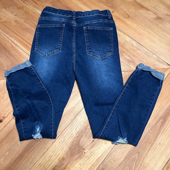 Blue Distressed slim fit skinny Jeans - Picture 5 of 7